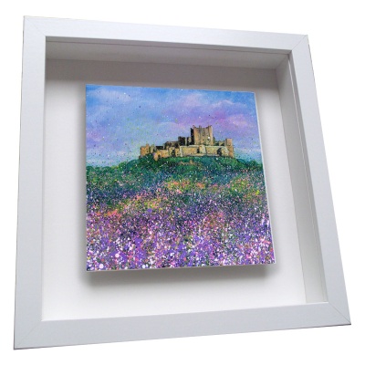 Bamburgh Castle Flowers - Framed